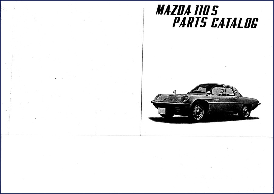 Mazda 110 Parts Catalog cover – factory OEM PDF, 173 pages, engine and chassis parts breakdown