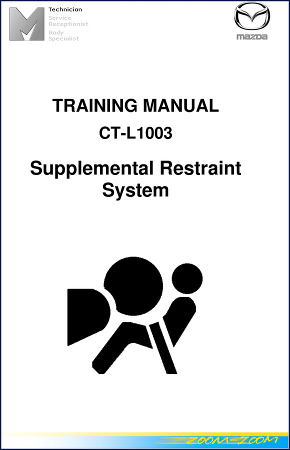 2005 Mazda Tribute Training Manual cover - Supplemental Restraint System training document