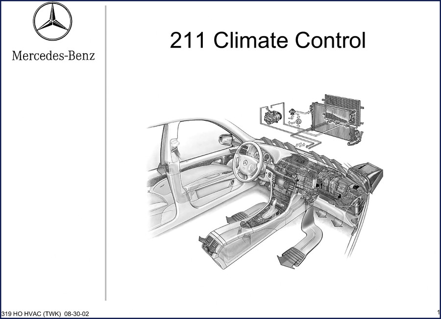 Mercedes-benz 211 2002 Technical Manual climate control cover page