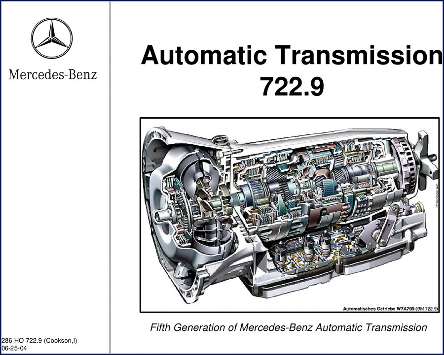 Mercedes-Benz 722.9 W7A700 Technical Manual 2004 cover page