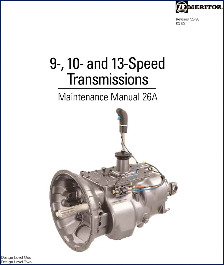 Meritor Wabco 9-10-13 Speed Transmission Service Manual 1998 cover