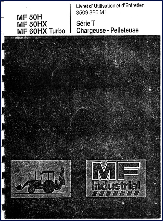 HMF MF 50H, 50HX, 60HX Turbo Operators Manual front cover - Factory OEM 195 pages