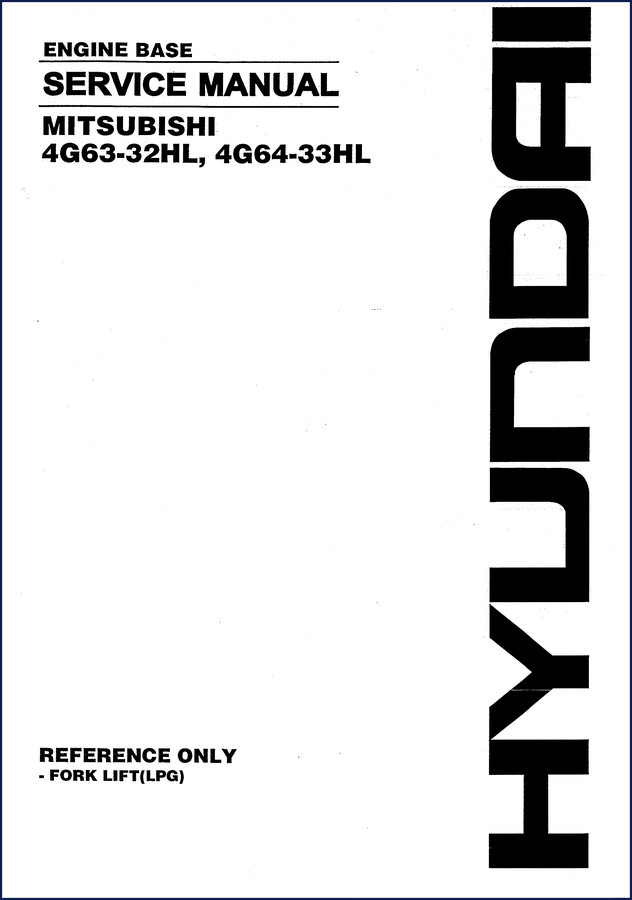 Mitsubishi 4G63-32HL / 4G64-33HL Service Manual cover – 91 pages factory repair manual