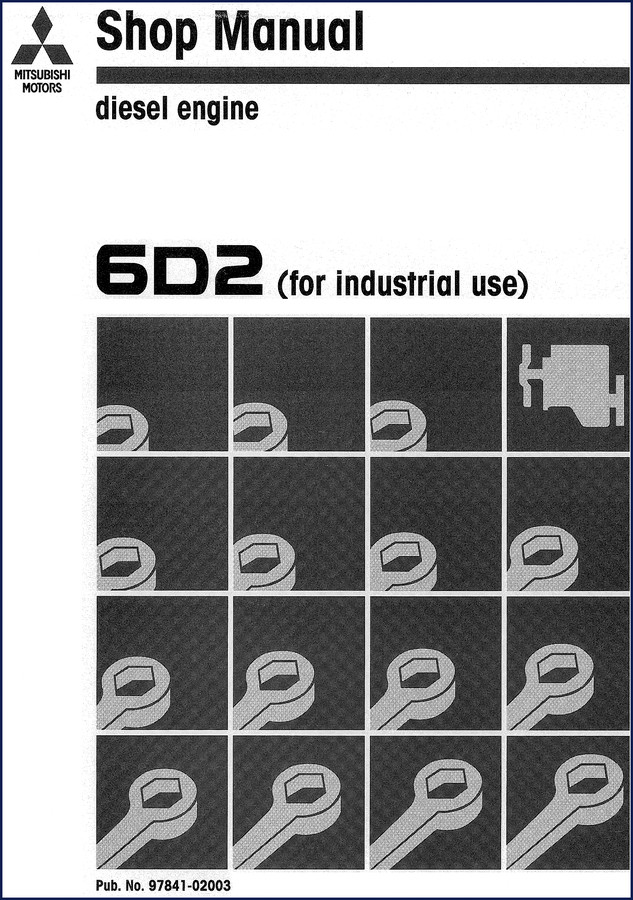 Mitsubishi 6D22, 6D22-T, 6D22-TC diesel engine service manual – 1989 factory document cover