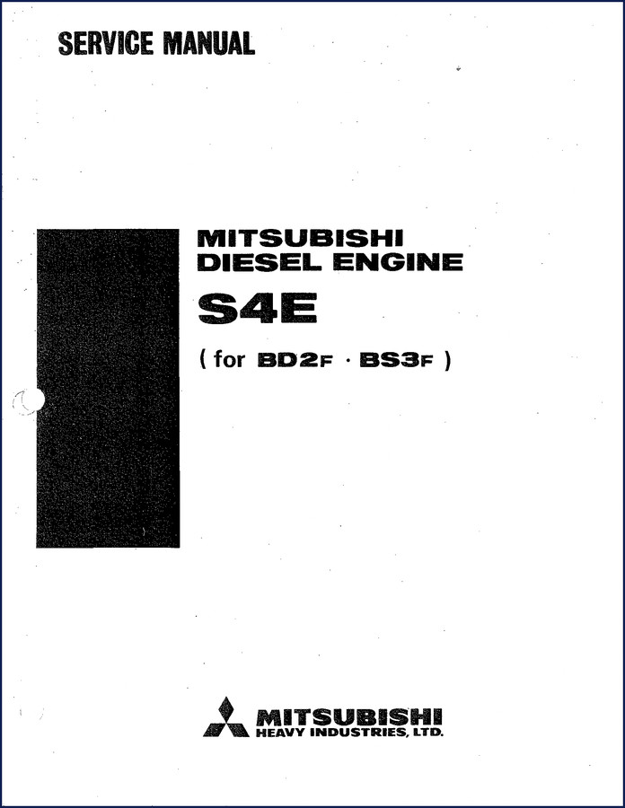 Mitsubishi BD2F BS3F Service Manual cover - 340 pages factory OEM repair manual