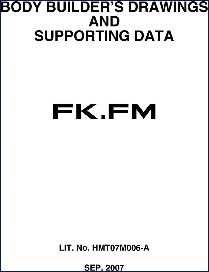 Mitsubishi Fuso FK FM 2007 Technical Manual - Body Builder Drawings
