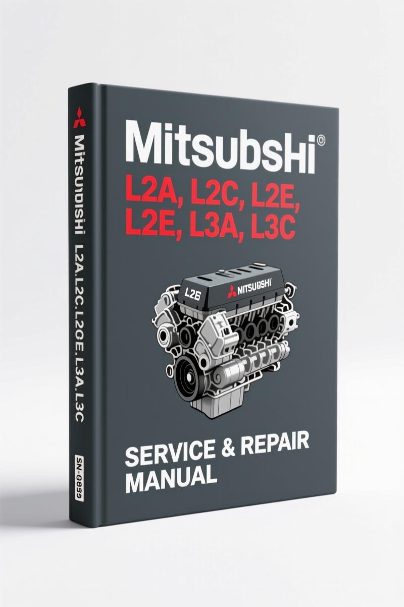 2001 Mitsubishi L-Series Diesel Engine Service Manual cover showing L2A L2C L2E L3A L3C models