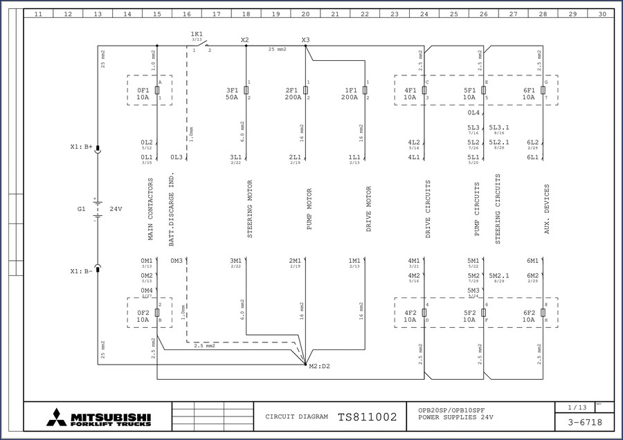 Mitsubishi OPB20SP OPB10SPF service repair wiring diagram factory 13-page schematic