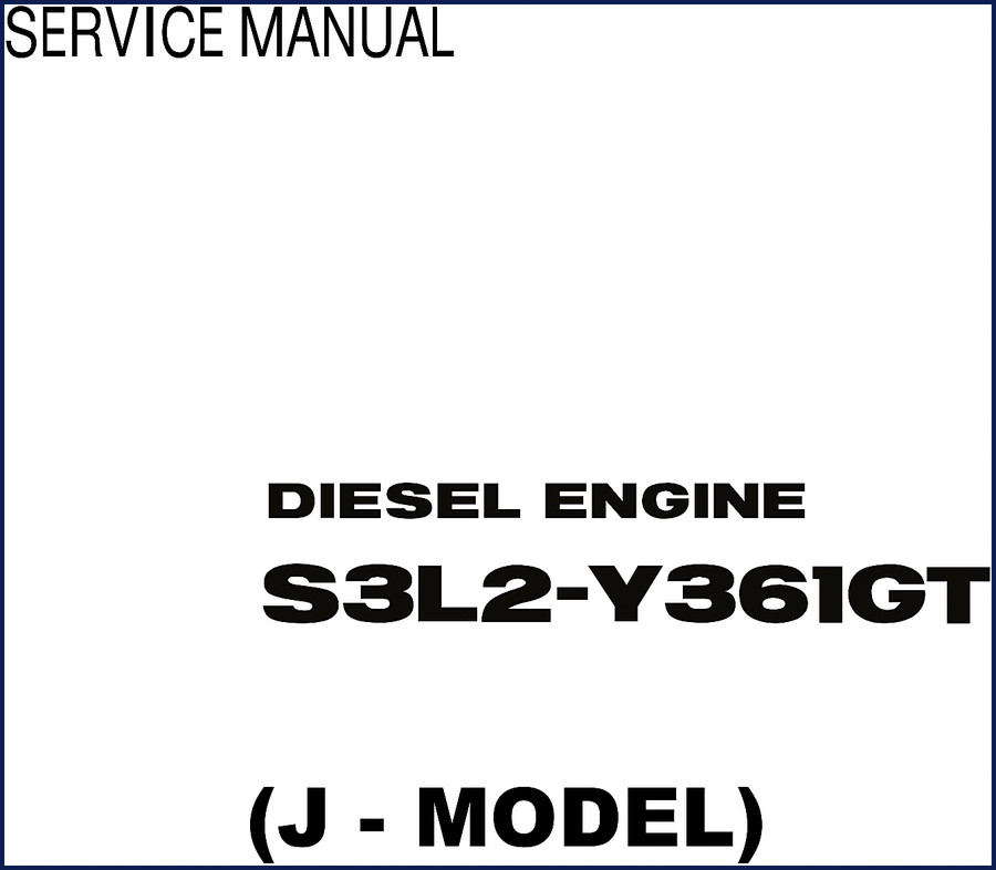 Mitsubishi S3L2-Y361GT Service Manual cover - 191 pages factory diesel engine repair manual