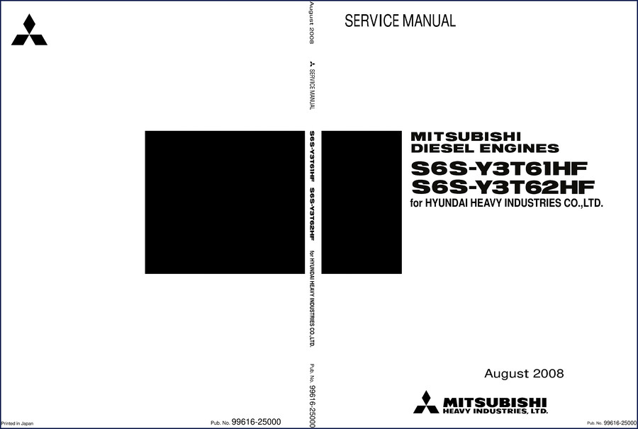 Mitsubishi S6S-Y3T61HF S6S-Y3T62HF 2008 Service Manual cover