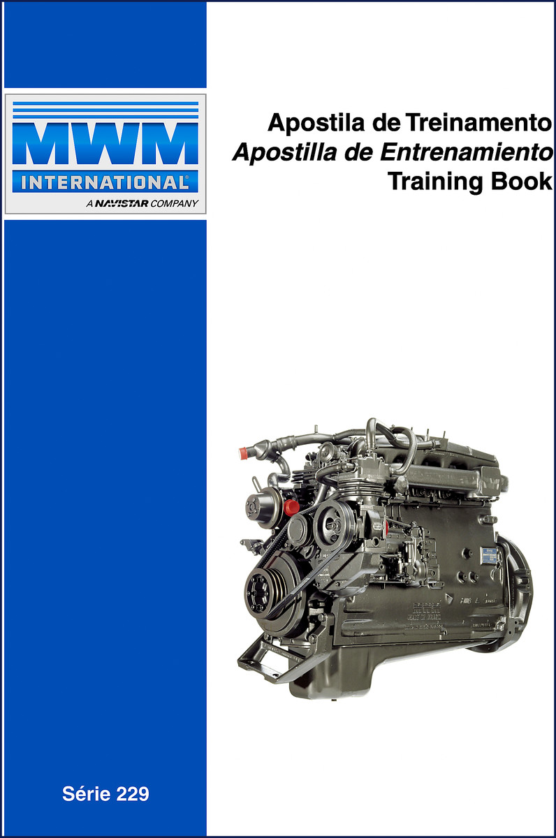 MWM 229 Training Manual cover showing cutaway of the 229 series diesel engine