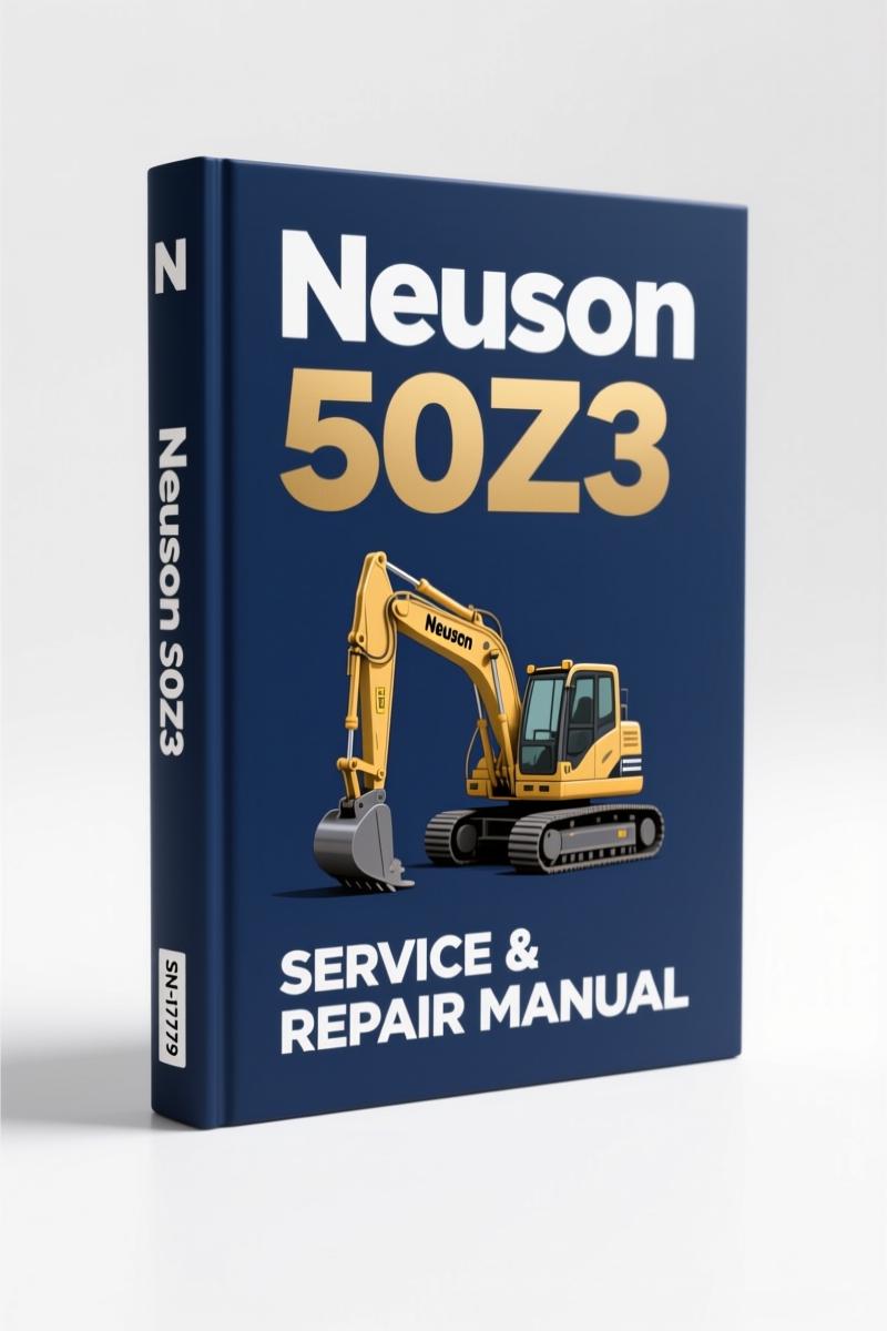 Neuson 50Z3 2005 Parts Catalog cover showing crawler excavator and document title