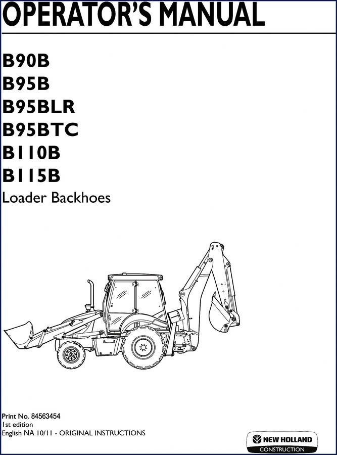 New Holland B90B B100B B110B Service Manual 1110 pages