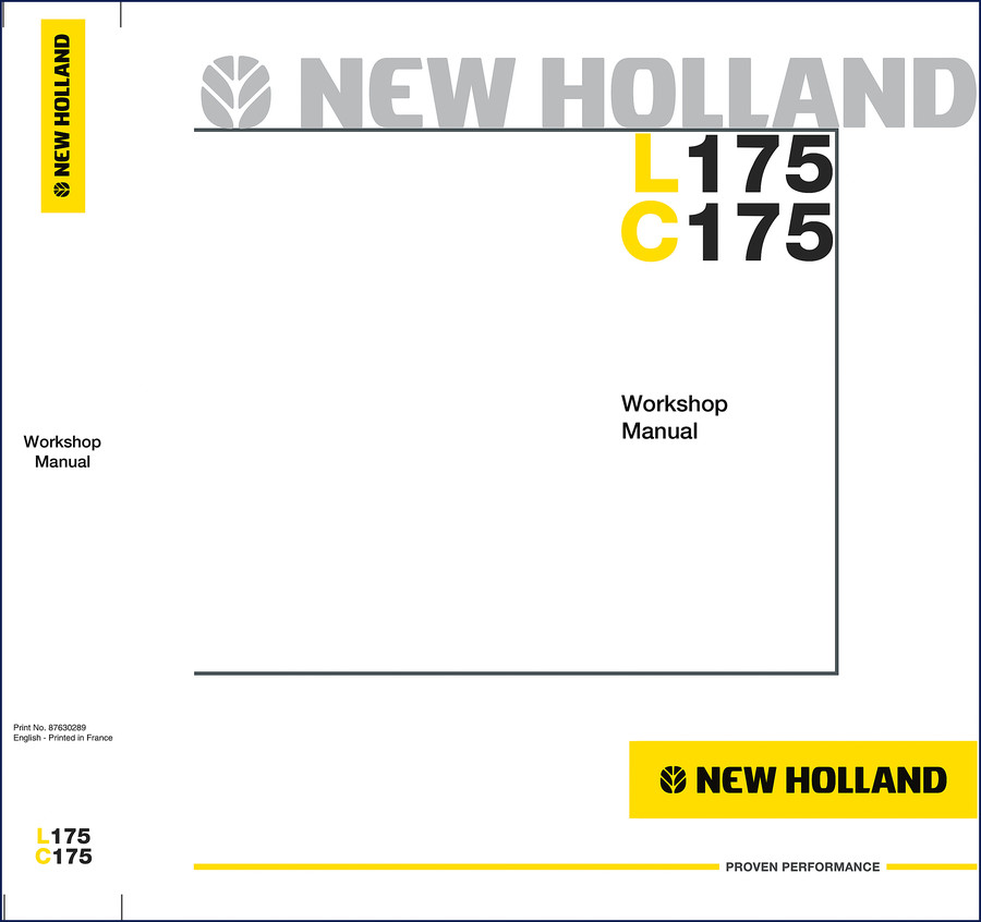 New Holland L175 C175 Workshop Manual cover – 967 pages OEM factory service manual