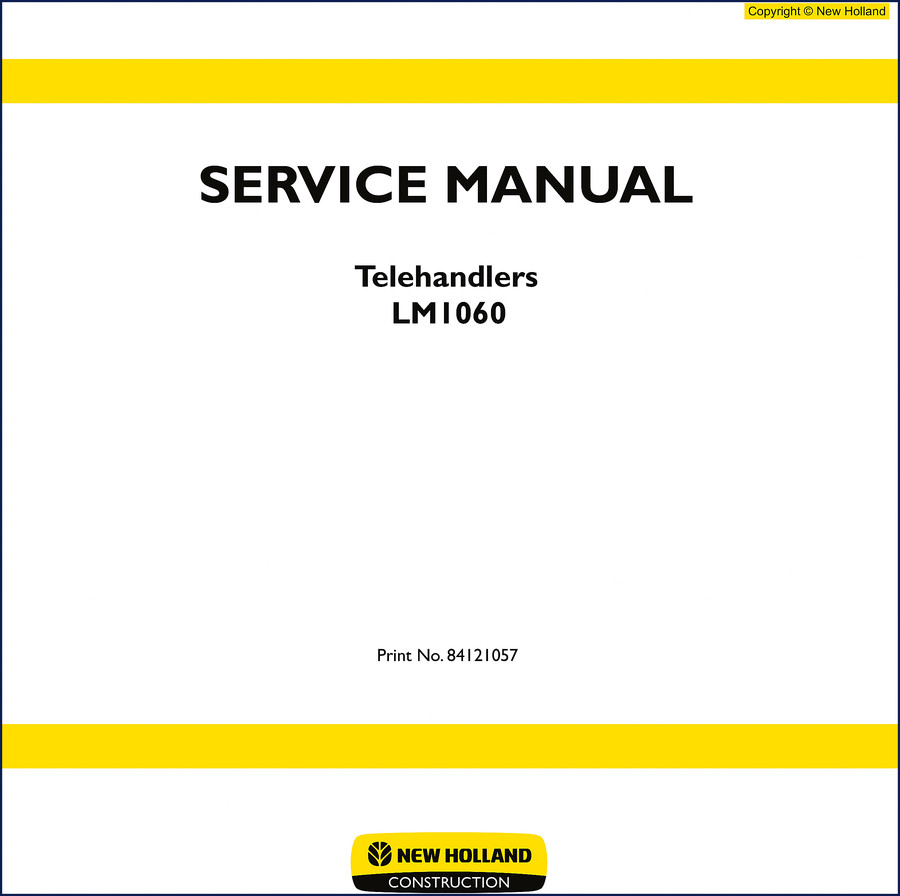New Holland LM1060 Service Manual cover - OEM factory repair document for telehandlers