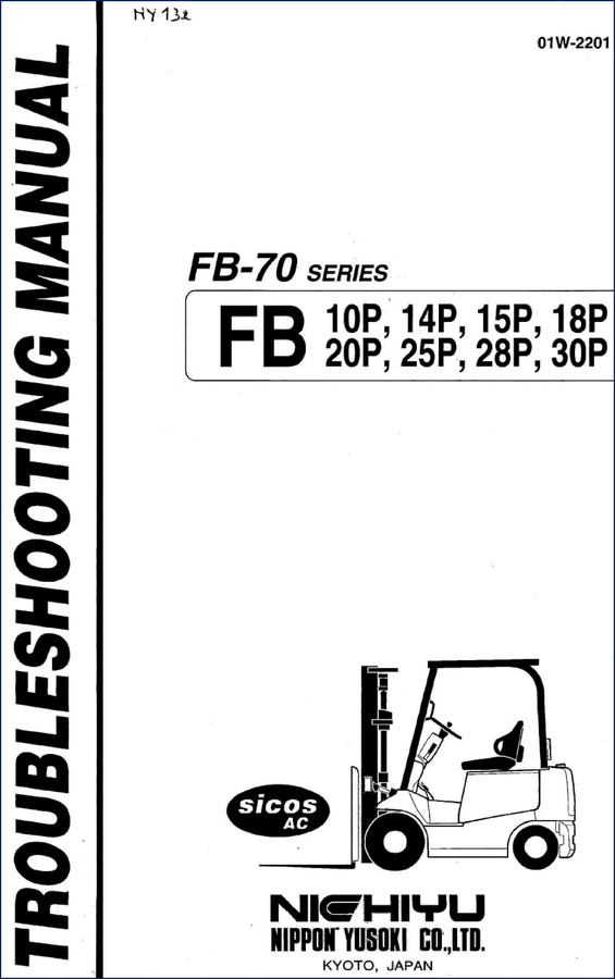 Nichiyu FB10 FB15 FB20 FB25 FB30 technical manual cover - 76 pages factory OEM