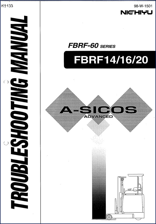 Nichiyu FBRF14 FBRF16 FBRF20 troubleshooting manual cover showing A-SICOS system