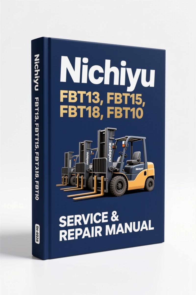 Nichiyu FBT10 troubleshooting manual cover showing FBT-50 series document
