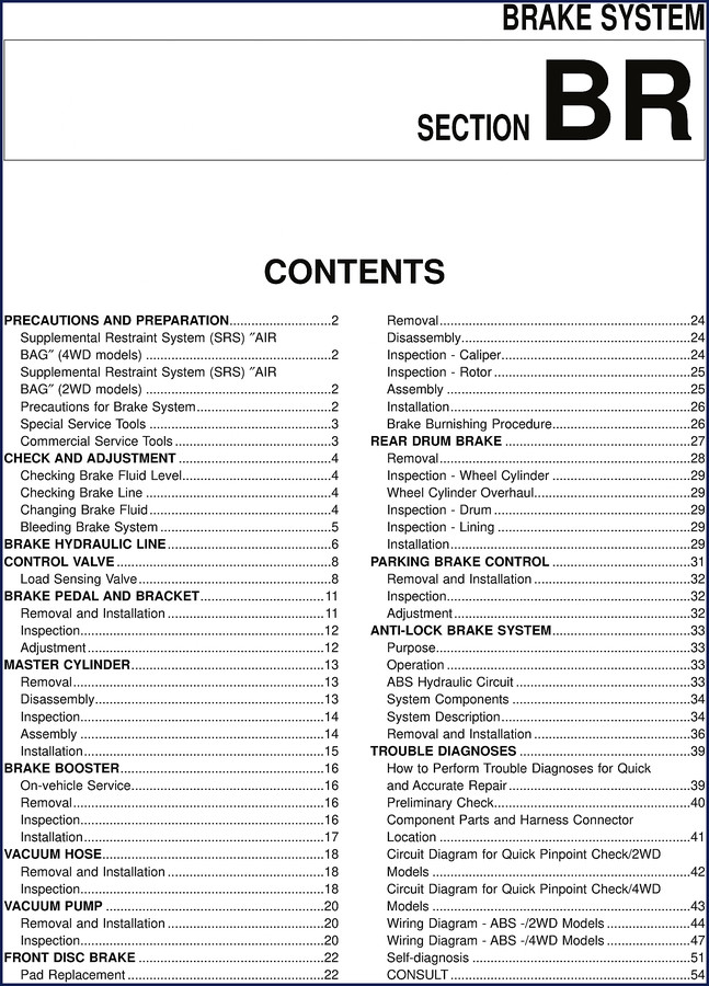 Nissan D22 Diesel Technical Manual cover page – factory OEM manual 80 pages turbo diesel YD25DDTI