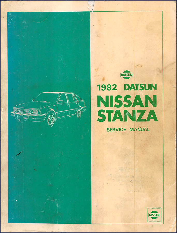 1982 Nissan Stanza service manual factory OEM cover