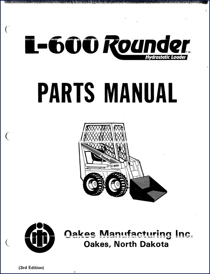 Oakes Manufacturing L-600 Loader Parts Catalog cover - 64 pages OEM parts breakdown