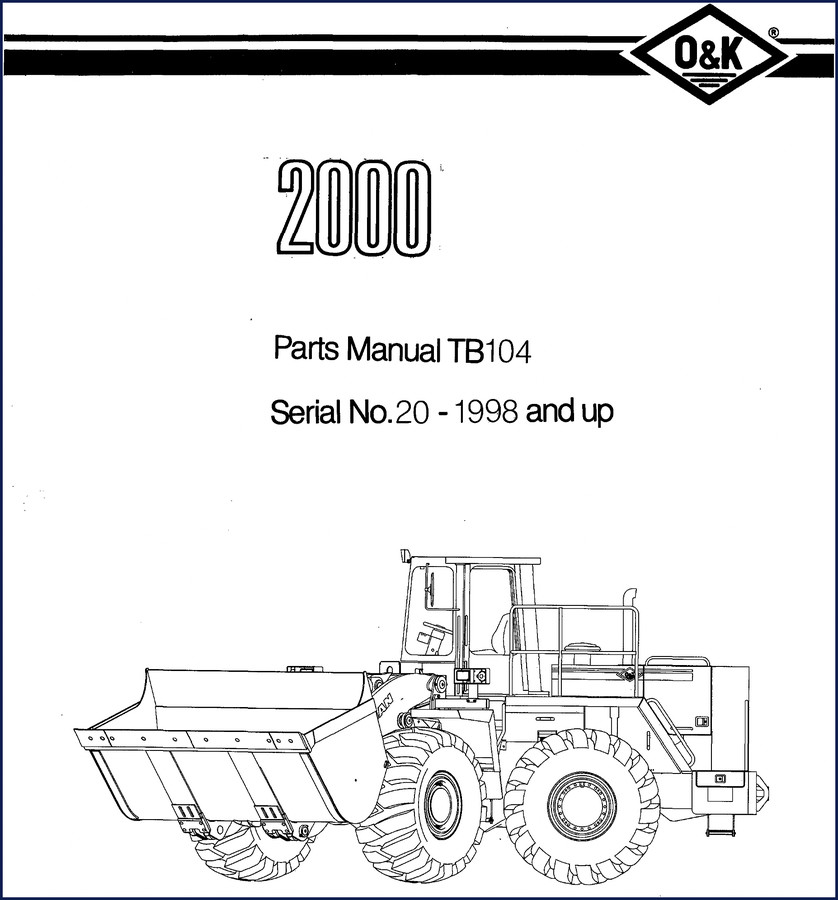 O&K 2000 Parts Catalog 1975 factory parts manual cover