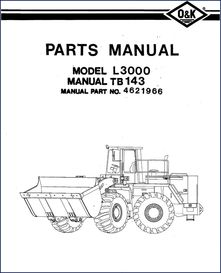 O&K L3000 Parts Catalog cover - 236 pages factory manual