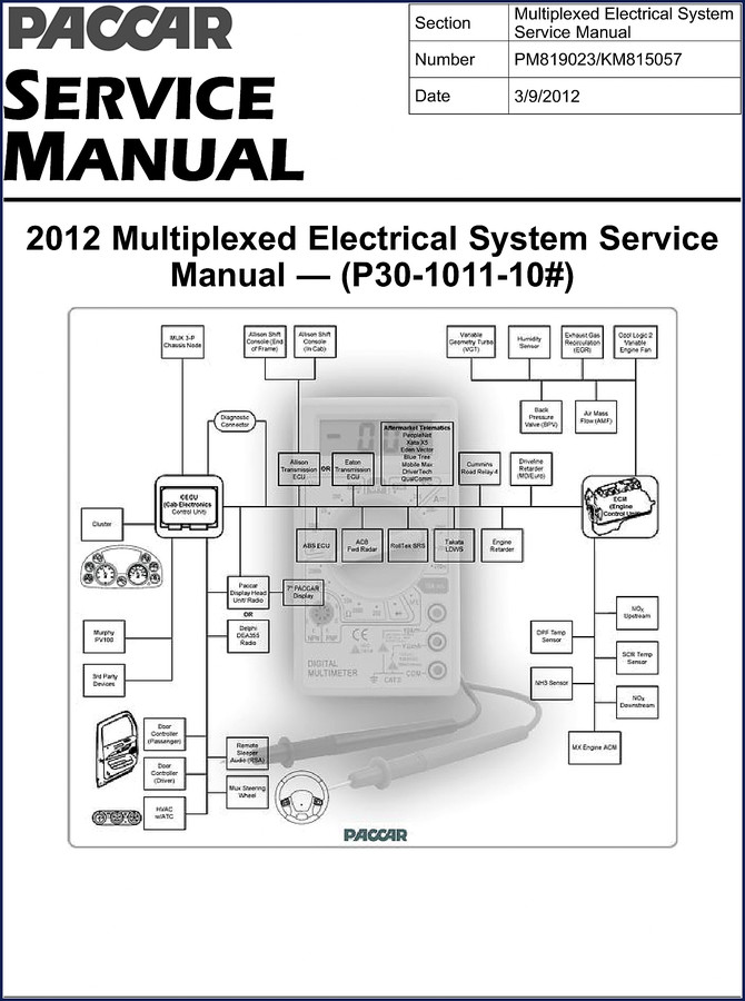 Paccar 579 2013 User Manual cover for aftertreatment driver's manual