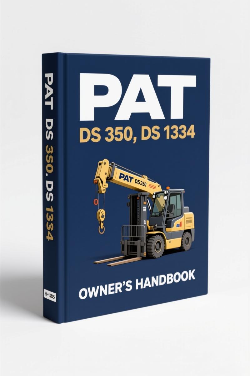 PAT DS 350 LS 248H 1998 Operators Manual cover showing console and crane diagram