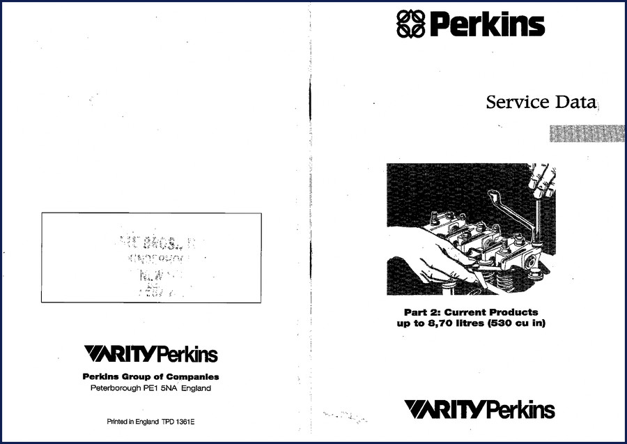 Perkins 100 Series 1997 Technical Manual cover page