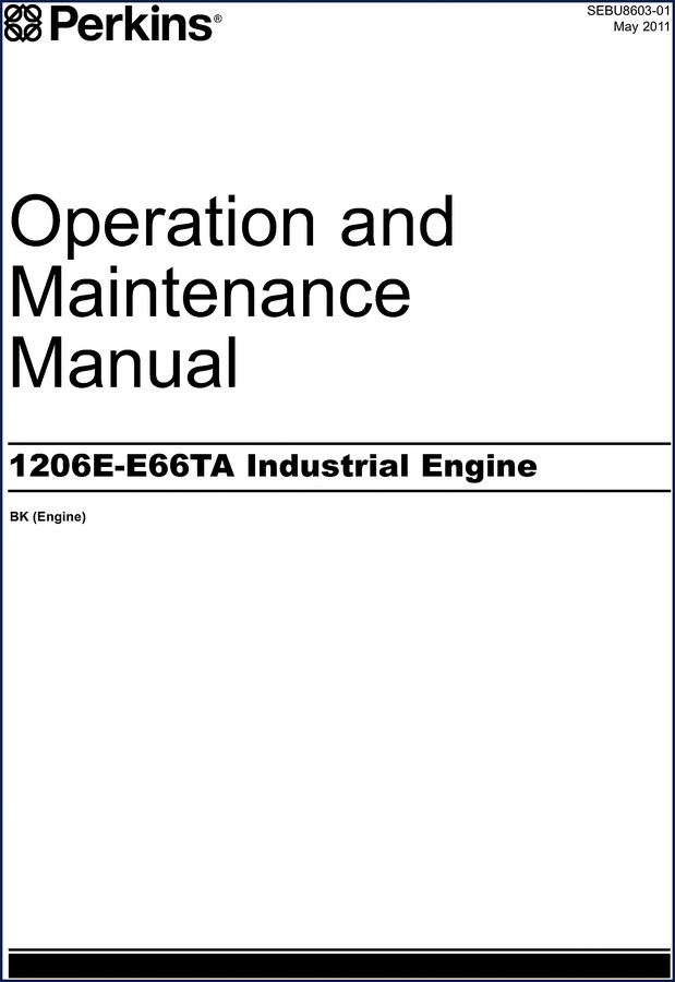 Perkins 1206E-E66TA 2011 Operators Manual cover page