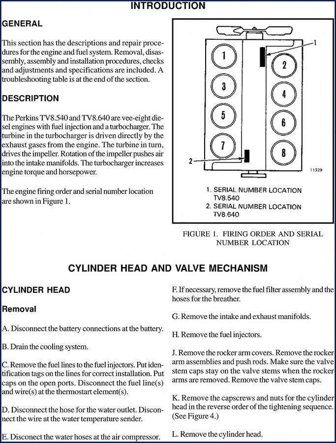 Perkins TV8.540 TV8.640 Service Manual - factory repair documentation cover image