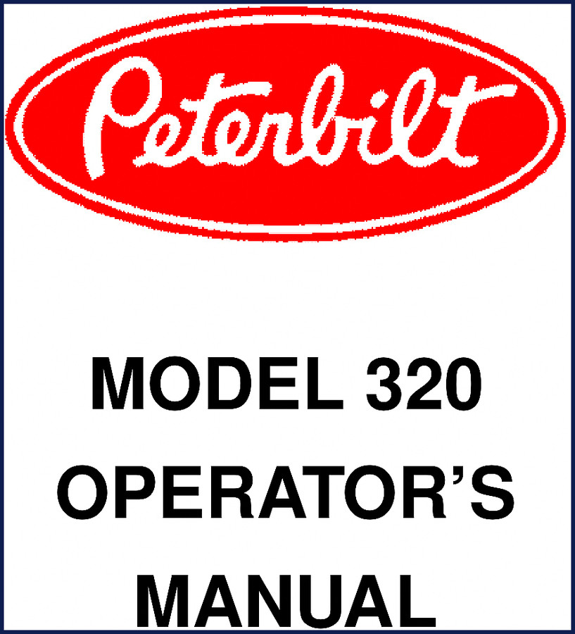 Peterbilt 320 Operators Manual factory cover page showing model 320