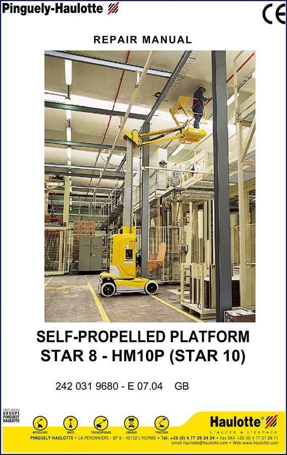 Pinguely-Haulotte STAR 8 HM10P STAR 10 2004 Repair Manual cover