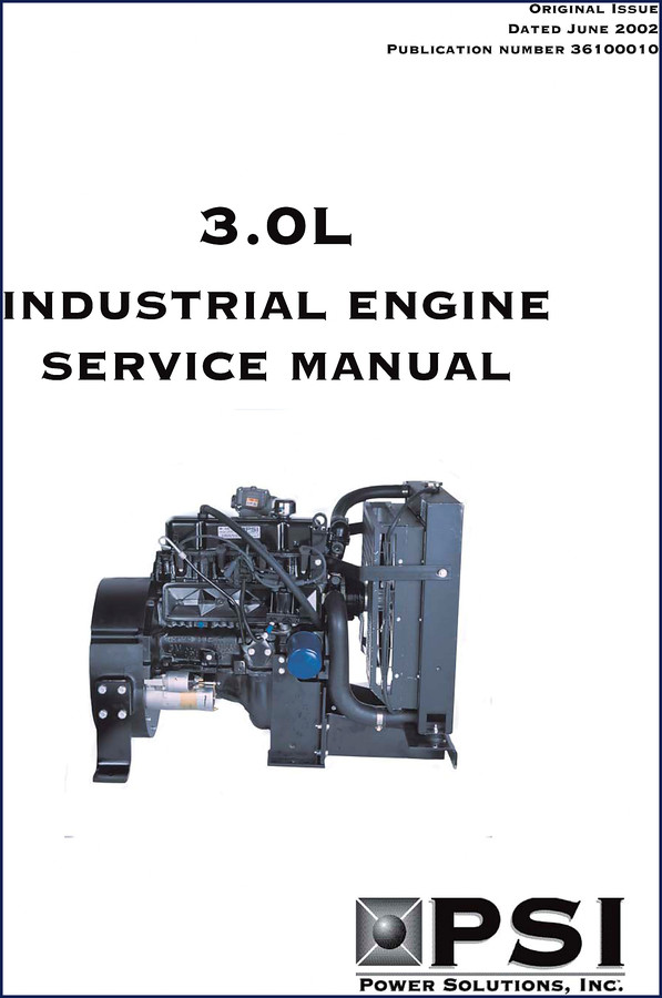 Power Solutions 3.0L Industrial Engine Service Manual - 2002 factory document cover