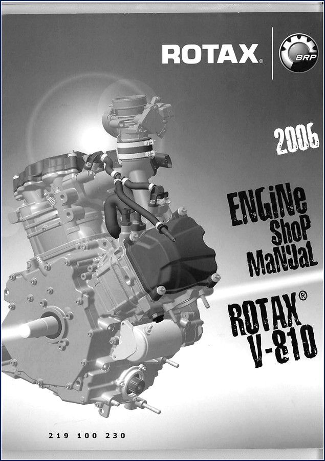 Rotax V-810 2006 Workshop Manual – engine shop manual cover from BRP