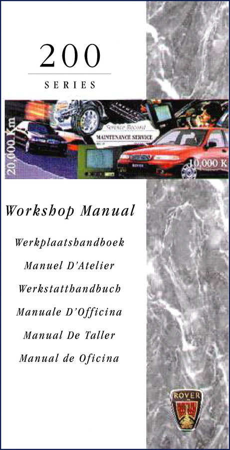 Land-rover 200 1999 Workshop Manual cover – factory service document for Rover 200 series