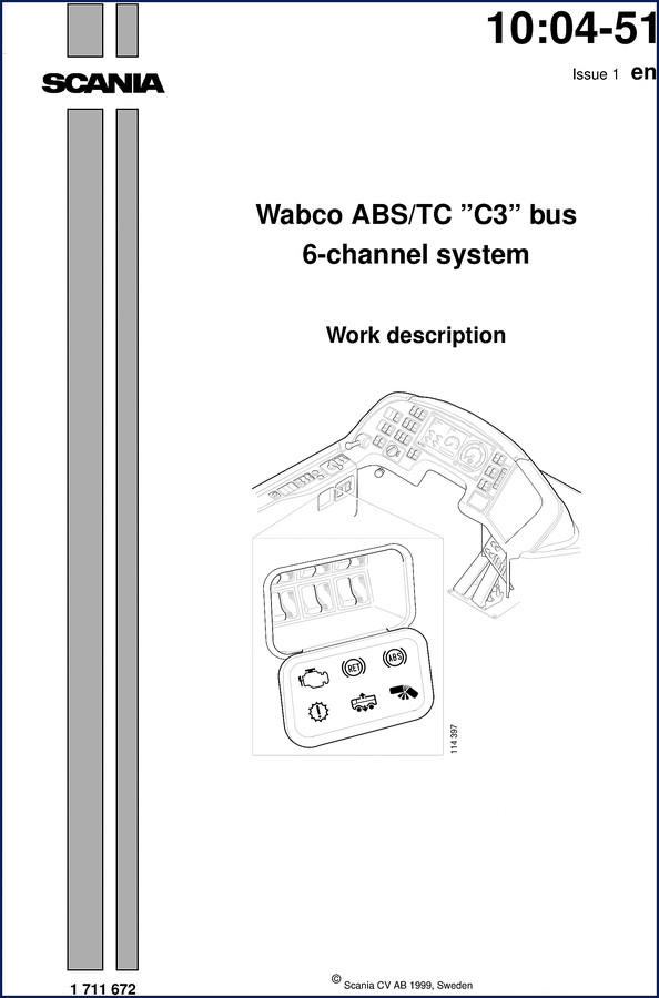 Scania 4 Series 1997 Wiring Diagram handbook cover, 96 pages