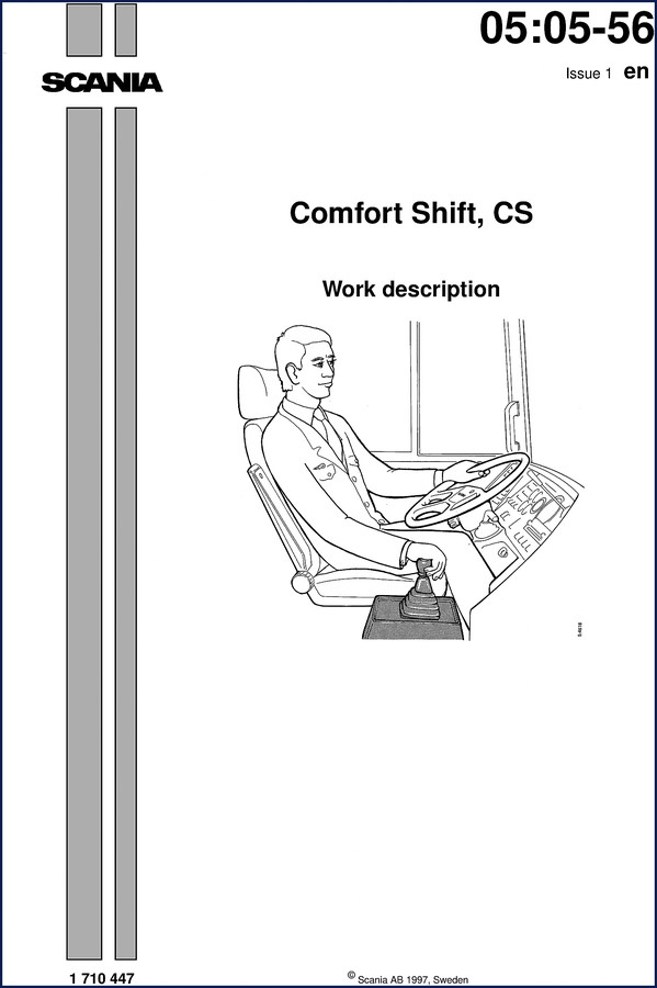 Scania Comfort Shift CS 1997 Service Manual cover – factory work description for automated manual transmission diagnostic and repair
