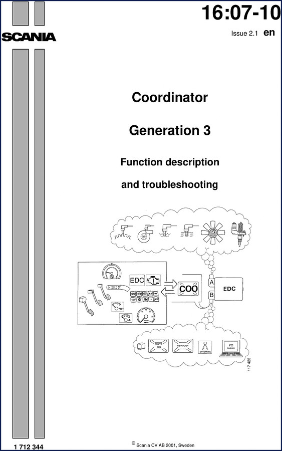 Scania Coordinator 2001 Technical Manual cover - 31 pages OEM factory manual