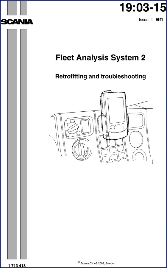 Scania Fleet Analysis System 2 Installation Manual 2002 OEM document cover