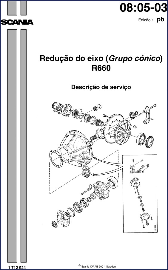 Scania R660 2001 Service Manual – Axle Reduction Tapered Group cover