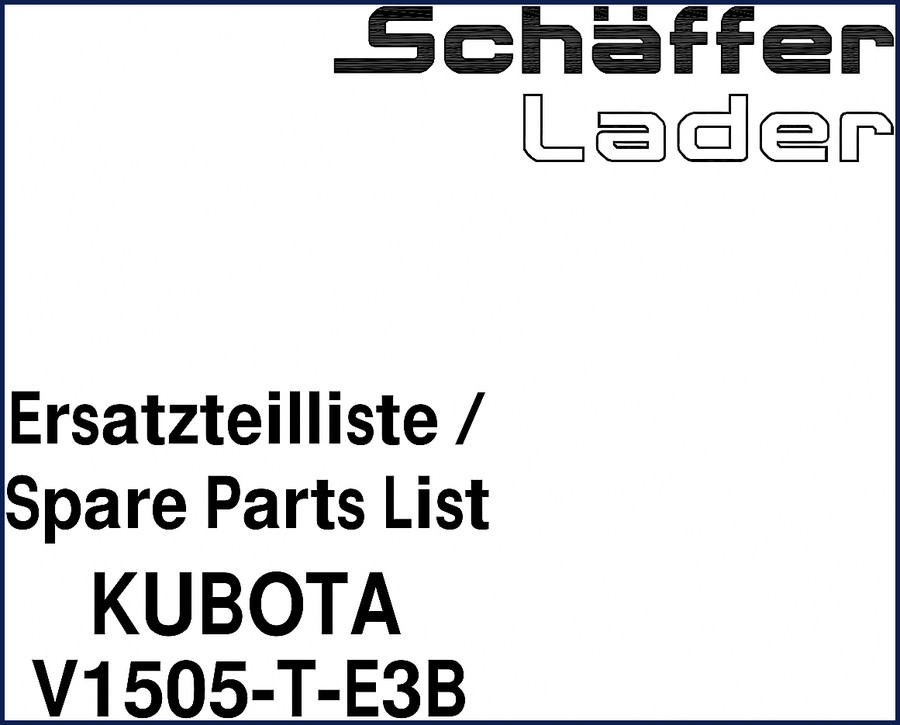 Schäffer V1505-T-E3B Parts Catalog cover page from AutoRepairManuals 