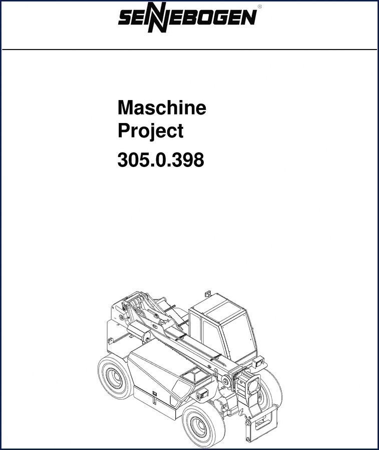 Sennebogen 305.0.398 2008 Parts Catalog - OEM factory manual cover