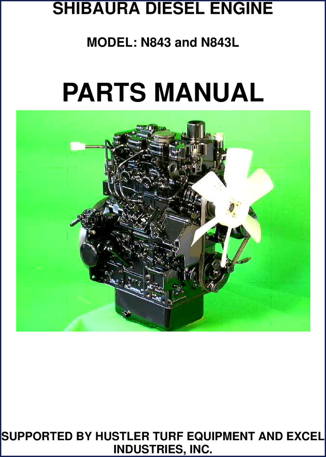 Shibaura N843 N843L Diesel Engine Parts Catalog front cover