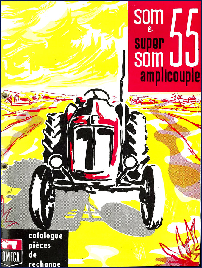 Someca SOM 55 Parts Catalog cover - 104 pages French tractor parts manual