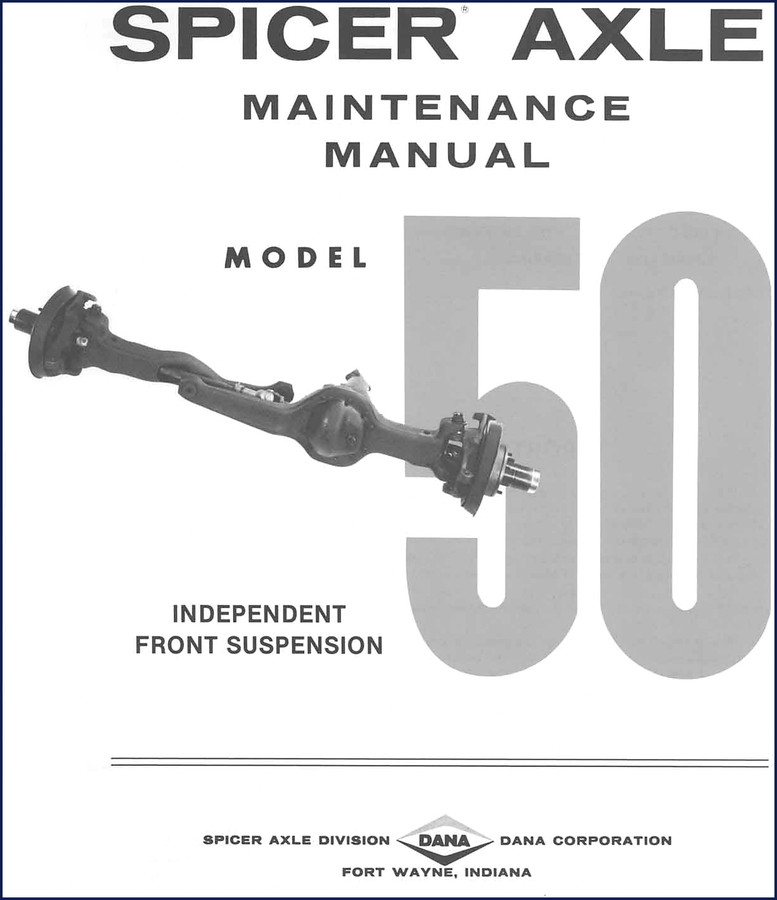 Dana Spicer Model 50 Axle Service Manual cover - 34 pages OEM factory document