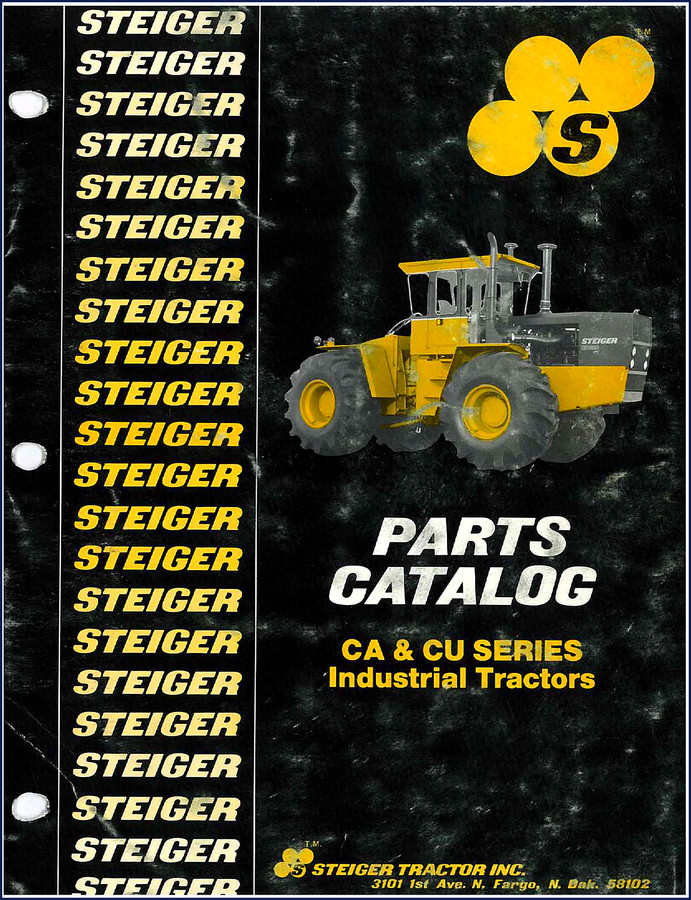 Steiger CA CU series 1984 Parts Catalog cover page showing OEM factory documentation