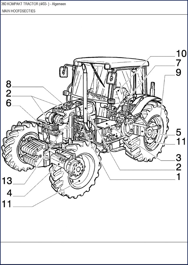 Steyr 360 Kompakt tractor parts catalog cover - OEM factory document