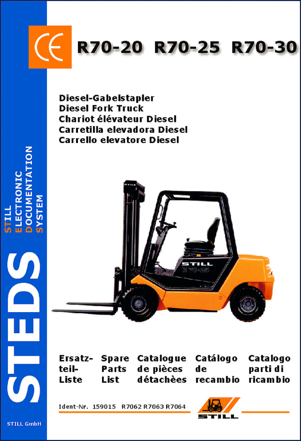 Still R70-20 R70-25 R70-30 Parts Catalog cover 2052 pages OEM